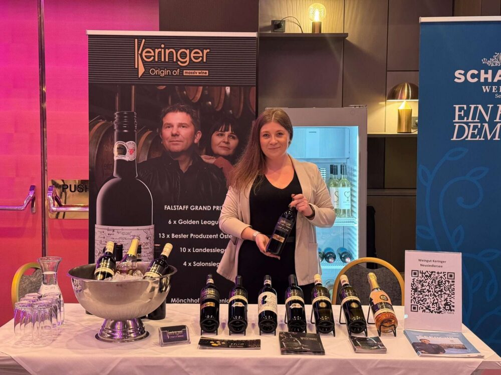 Isabella Voigt bei der Weinverkostung Wine Affairs Winter Edition, Weingut Keringer