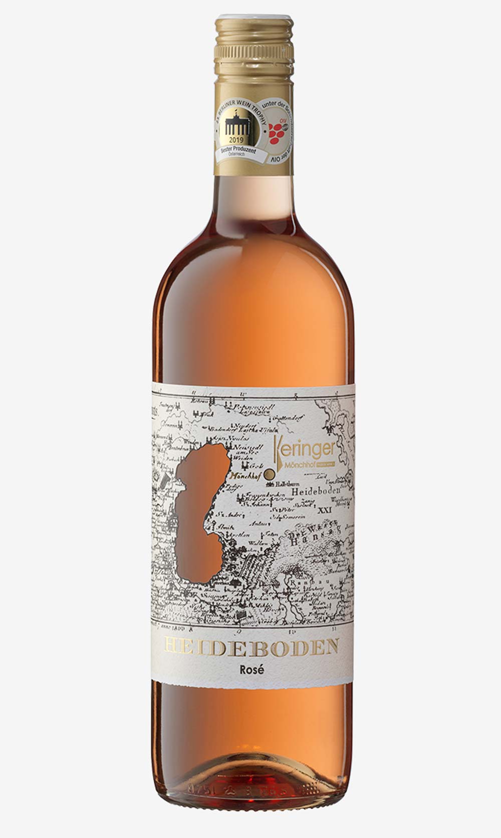 Heideboden Rosé Flasche mit Karte